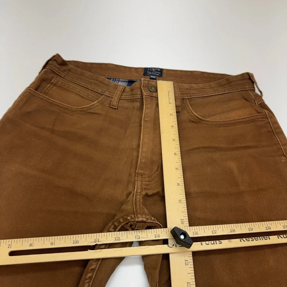 J‎ Crew Pants Mens 30x30 Brown The Sutton Flannel Lined Corduroy Workwear